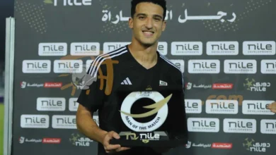 اللاعب أحمد العش بقميص نادي الجونة قبل انتقاله إلى غزل المحلة
