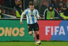 فرانكو ماستانتوونو بقميص منتخب الأرجنتين خلال مشاركته الدولية الأولى