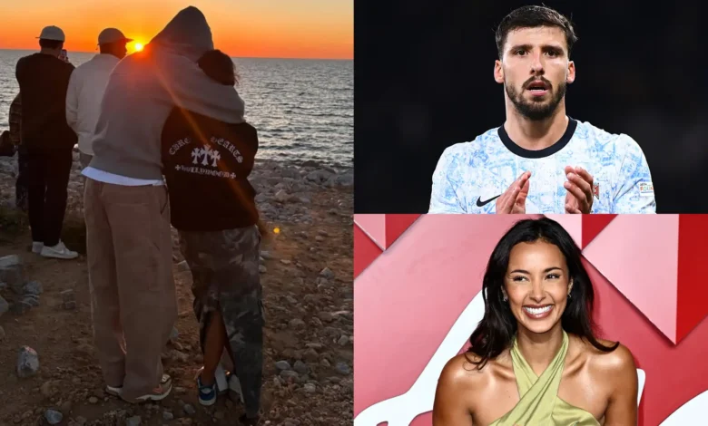 روبن دياز يشارك لحظة رومانسية مع مايا جاما خلال مباراة في دوري Baller، مؤكدًا علاقتهما أمام الجماهير.