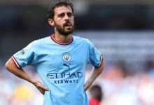 برناردو سيلفا لاعب مانشستر سيتي خلال احتفاله في مباراة كأس العالم للأندية 2025