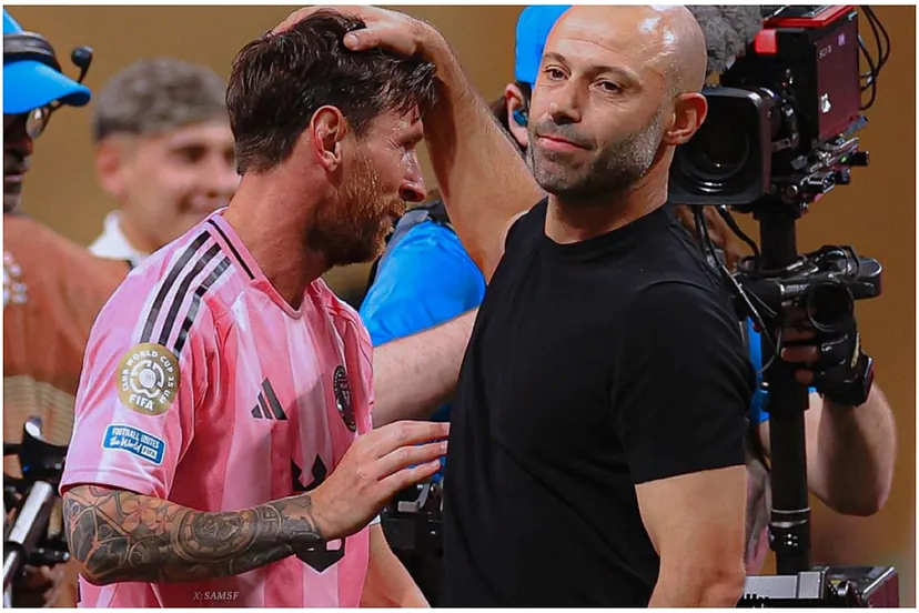 ميسي وماسكيرانو خلال تدريب إنتر ميامي