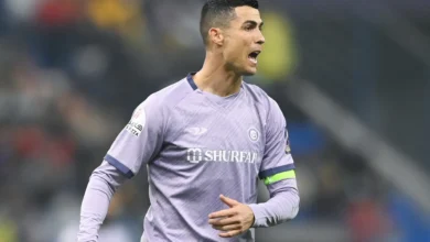 كريستيانو رونالدو في مباراة مع نادي النصر السعودي