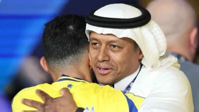 ماجد الجمعان يقاضي نادي النصر بعد فسخ عقده بشكل مفاجئ 1 ماجد الجمعان خلال مؤتمر صحفي سابق في نادي النصر