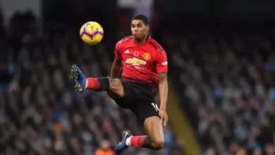 ماركوس راشفورد لاعب مانشستر يونايتد خلال مباراة في الدوري الإنجليزي الممتاز