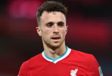 دييغو جوتا لاعب ليفربول خلال مباراة مع منتخب البرتغال