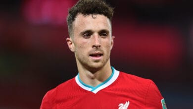 دييغو جوتا لاعب ليفربول خلال مباراة مع منتخب البرتغال