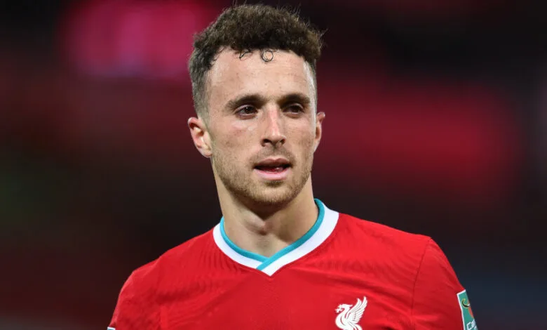 دييغو جوتا لاعب ليفربول خلال مباراة مع منتخب البرتغال