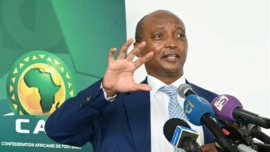 موتسيبي يشيد بالمغرب ويؤكد: بلد مضياف ومساهم رئيسي في تطوير كرة القدم الإفريقية 1 باتريس موتسيبي خلال حضوره افتتاح كأس إفريقيا للأمم للسيدات بالمغرب