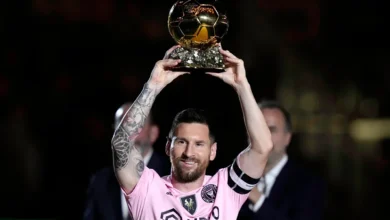 ليونيل ميسي خارج قائمة المرشحين للكرة الذهبية 2025 للمرة الثانية في مسيرته 11 : ليونيل ميسي بقميص إنتر ميامي خلال مباراة في الدوري الأمريكي