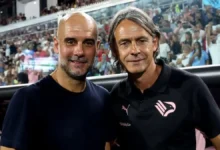 بيب غوارديولا وفيليبو إنزاغي قبل مباراة مانشستر سيتي وباليرمو