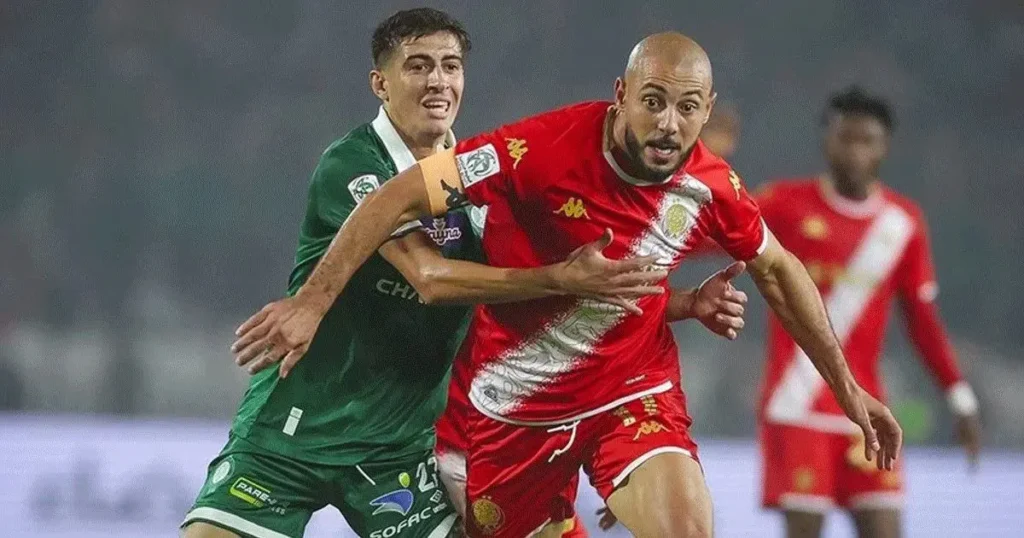 صورة من ديربي الدار البيضاء بين الوداد والرجاء 2025