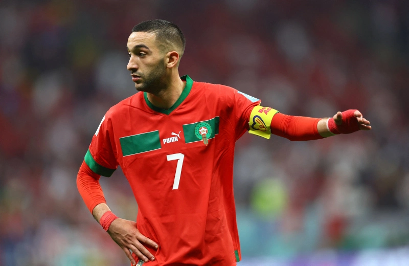 حكيم زياش يشارك في تدريبات الوداد الرياضي استعداداً للمنتخب